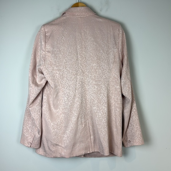 House of Harlow 1960 Blush Pink Jacquard Blazer Size Medium - Picture 3 of 5